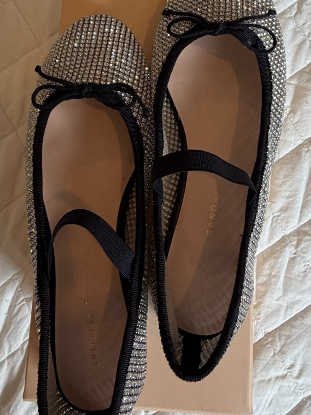 Loeffler Randall Leonie Crystal Ballet Flat 7.5 - Picture 3 of 9